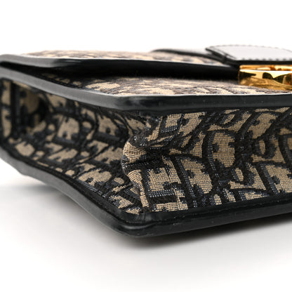 Christian Dior Oblique 30 Montaigne Flap Bag Blue 9 of 12