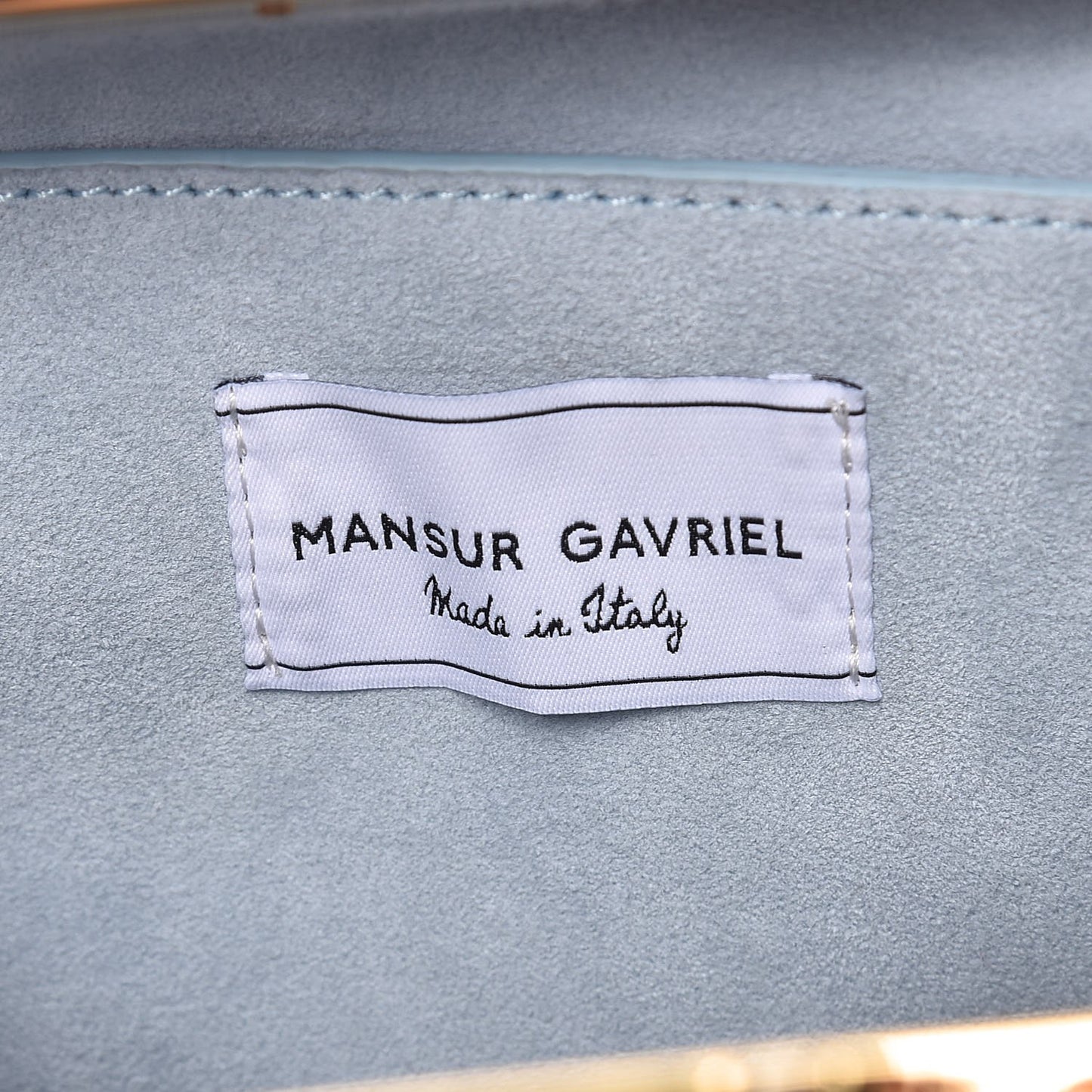 Grosgrain Mini Volume Chain Clutch Sky Blue
