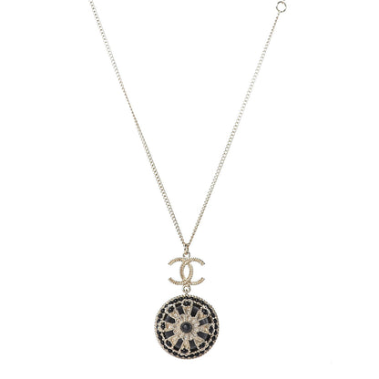 Chanel Crystal CC Roman Palace Dome Long Necklace Gold 1 of 10