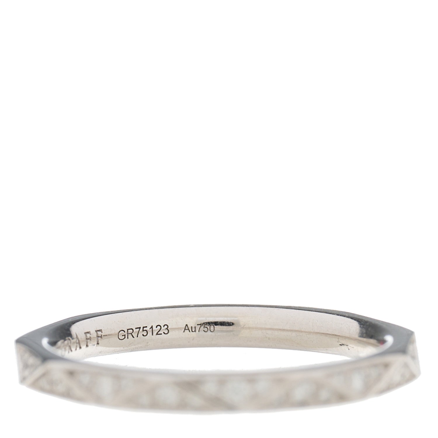 Graff 18K White Gold Diamond Laurence Graff Signature Band Ring 49 5 7 of 7
