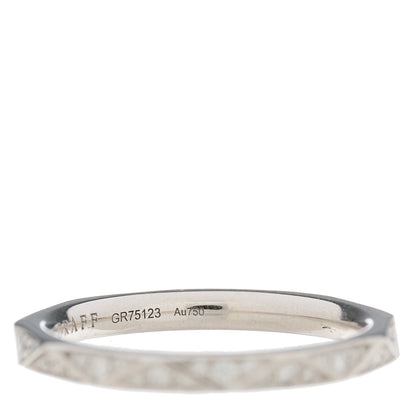 Graff 18K White Gold Diamond Laurence Graff Signature Band Ring 49 5 7 of 7