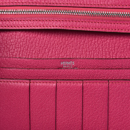 Hermes Chevre Mysore Tri-Fold Bearn Wallet Rose Shocking 6 of 8