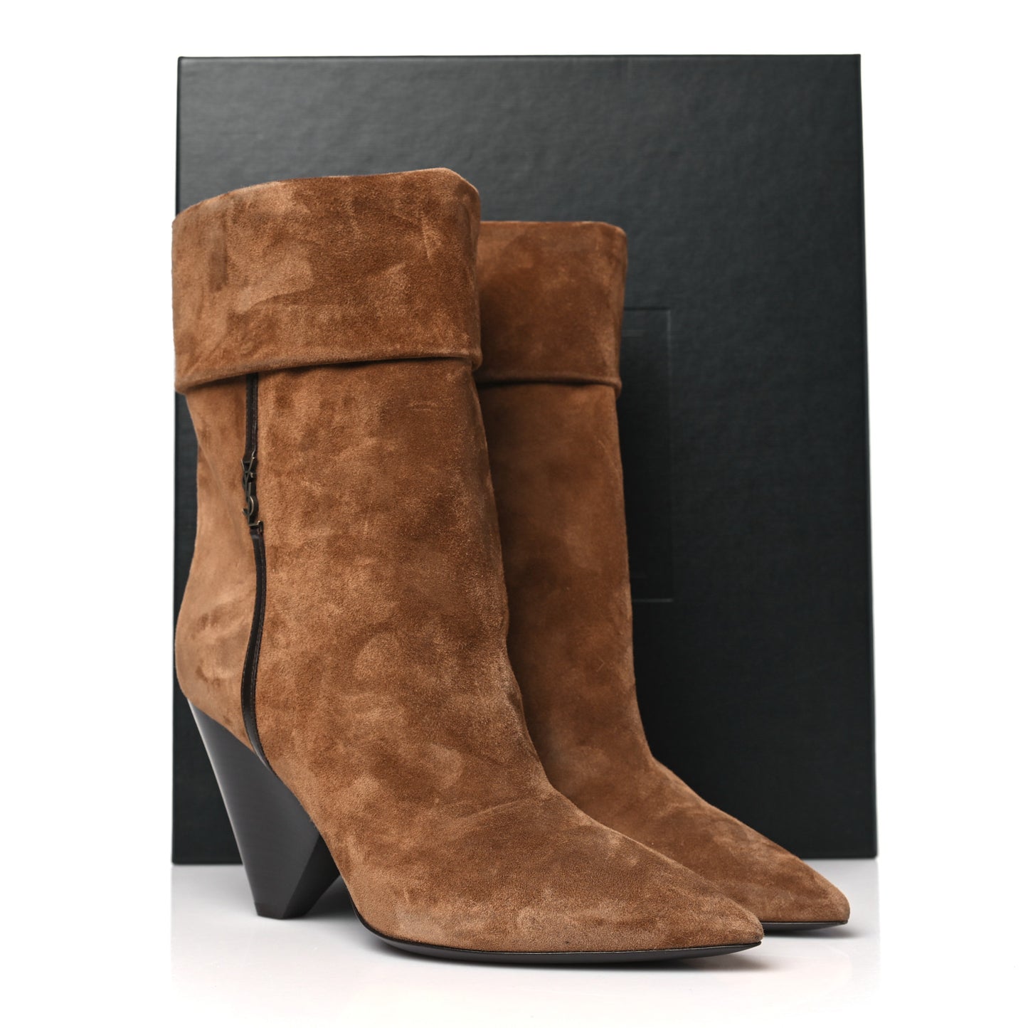 Suede Liz 85 Wedge Booties 38 Brown