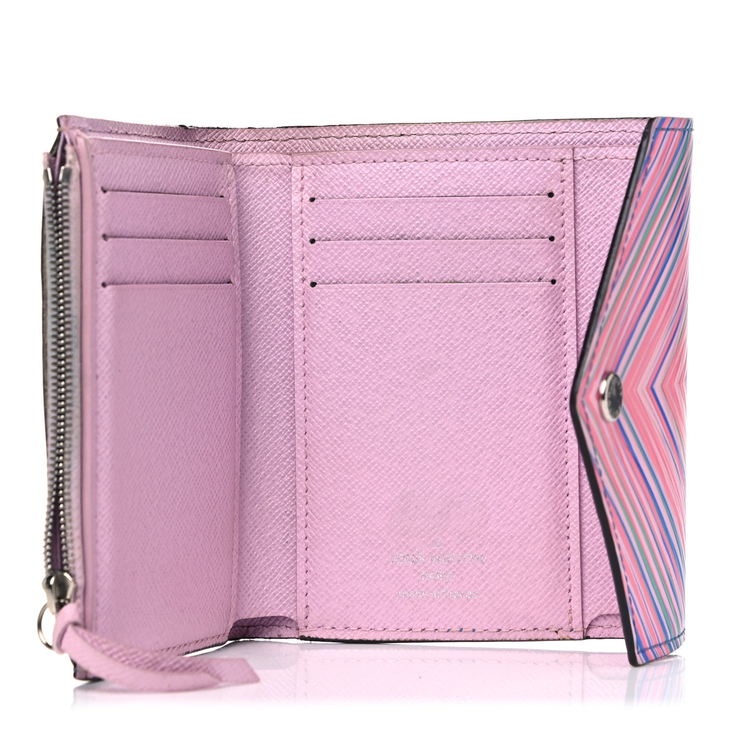 Louis Vuitton Epi Tropical Victorine Wallet Blue Rose 5 of 6