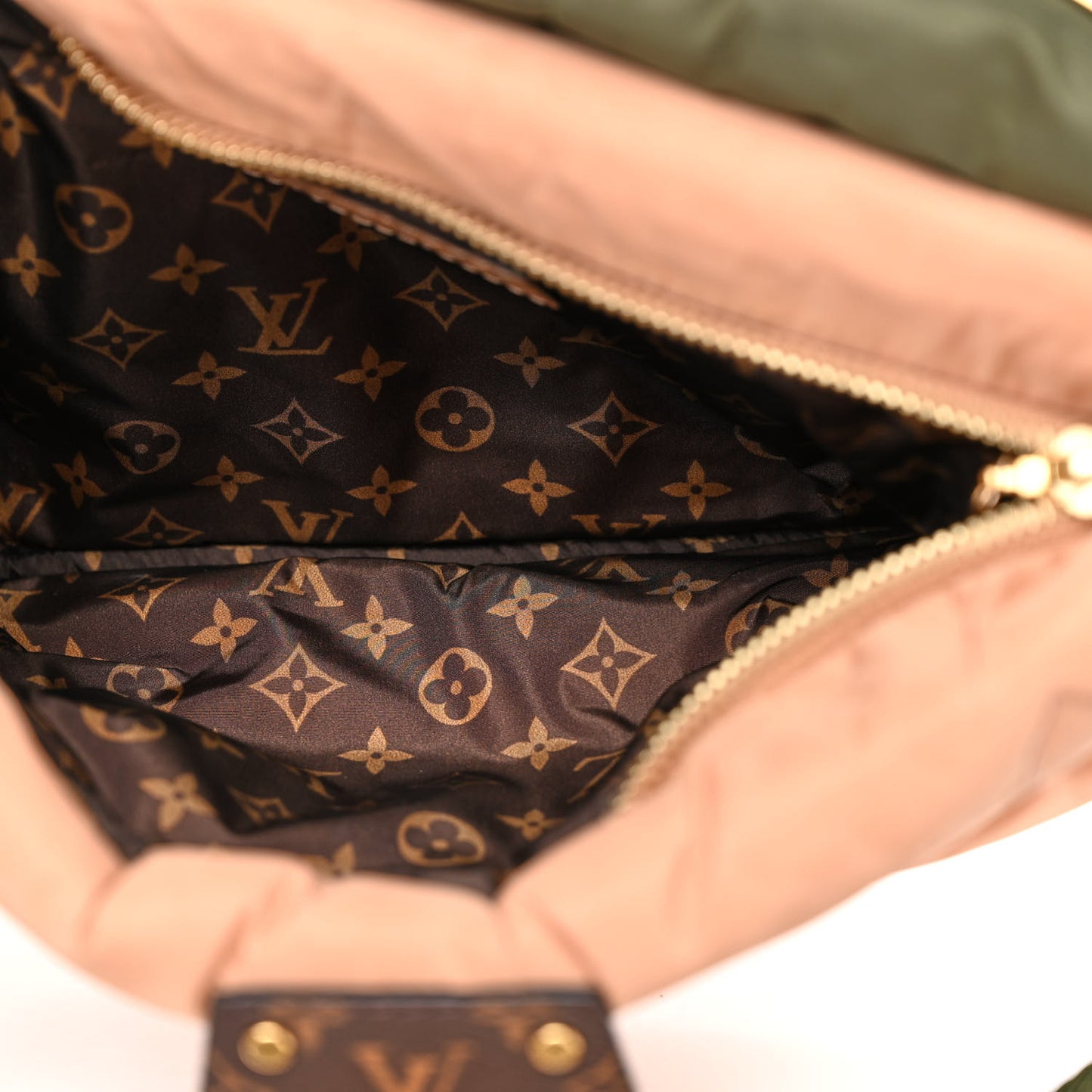 Econyl Monogram Pillow Maxi Multi Pochette Accessories Kaki Beige