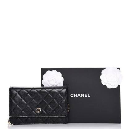 Chanel Caviar Quilted Wallet On Chain WOC Black 9 of 9