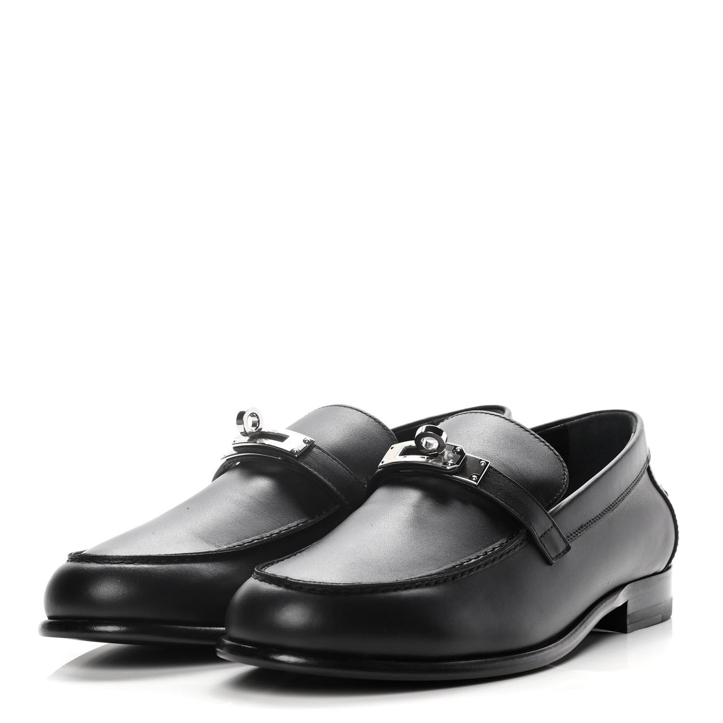 Calfskin Womens Destin Loafers 39.5 Black