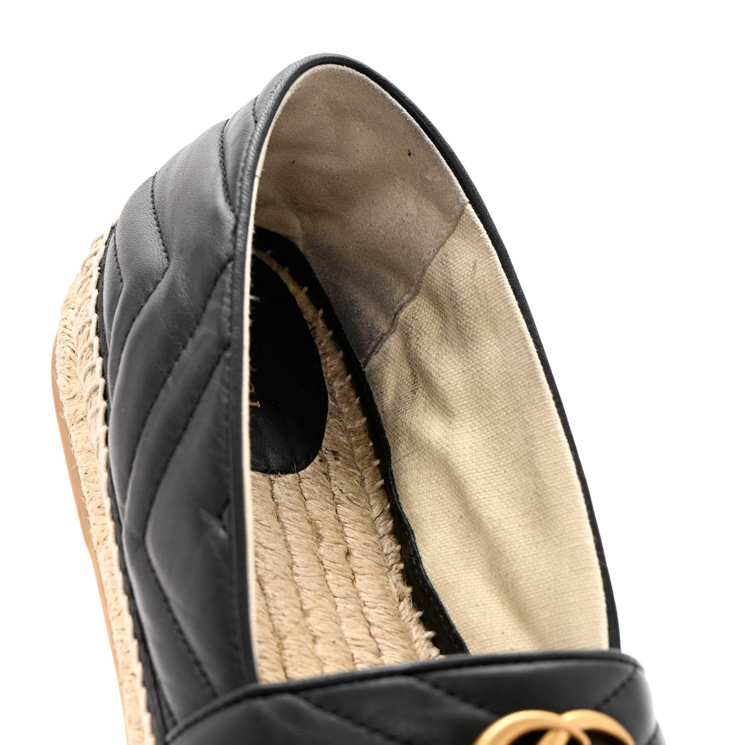 Gucci Nappa Matelasse GG Marmont Espadrilles 41 Black 9 of 14
