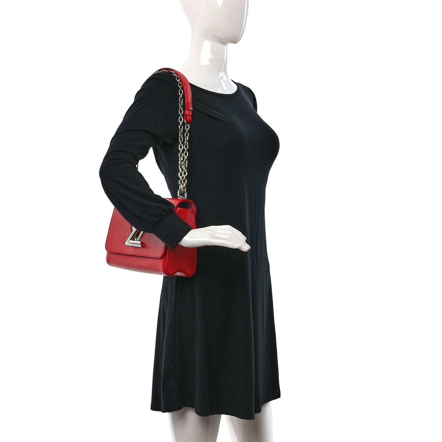 Epi Twist Shoulder Bag MM Coquelicot