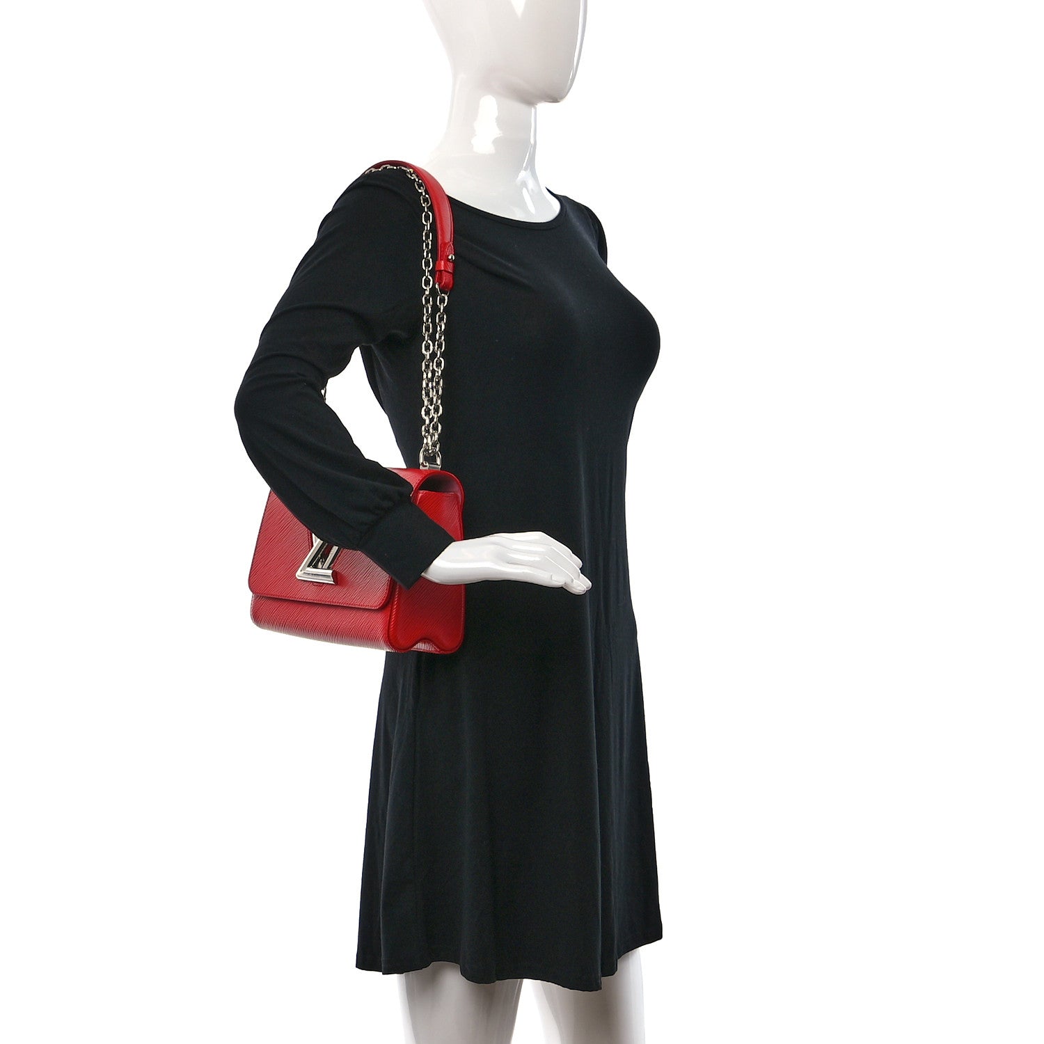 Louis Vuitton Epi Twist Shoulder Bag MM Coquelicot 2 of 12