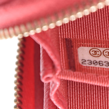 Chanel Caviar Quilted Zip Coin Purse Dark Pink 7 of 8