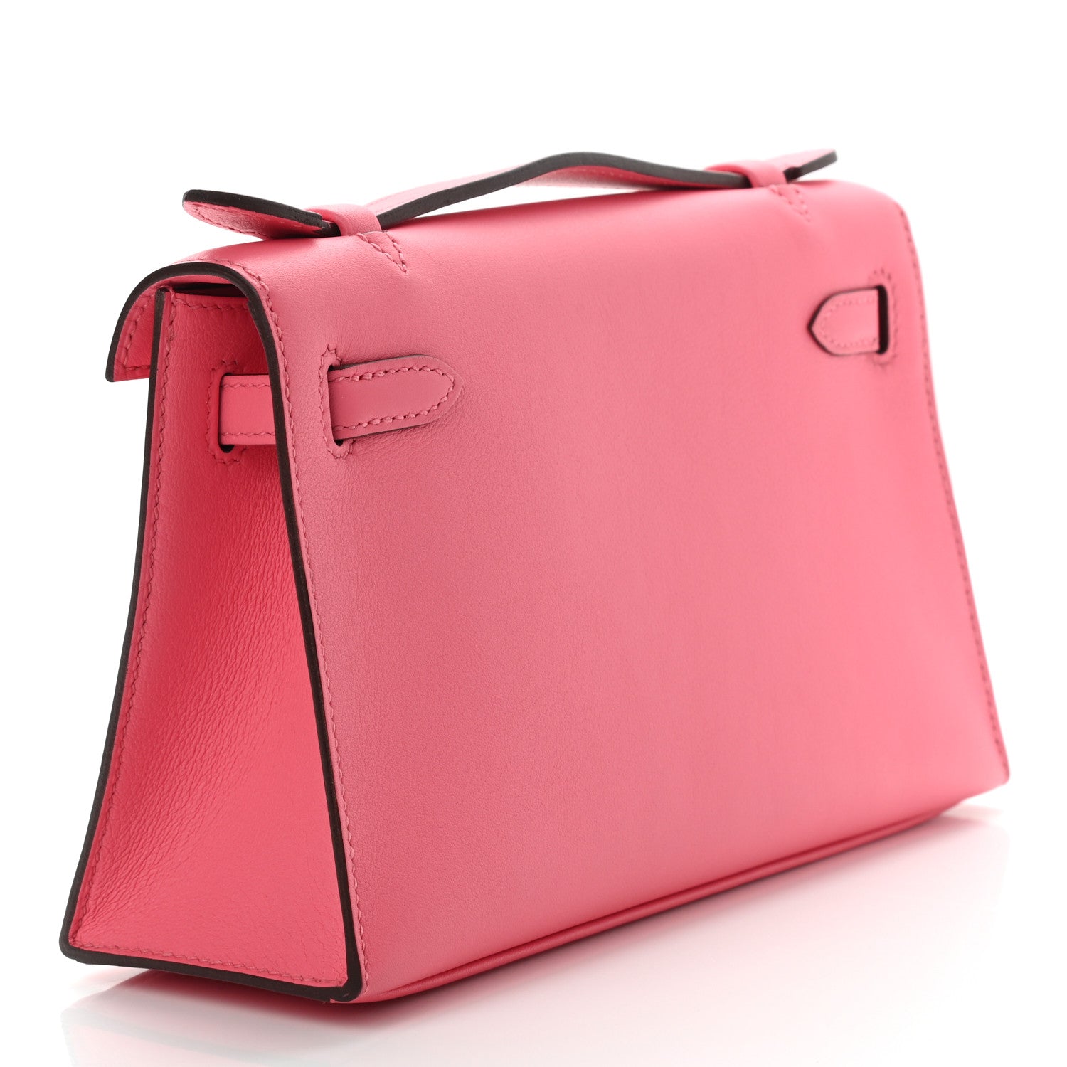 Hermes Swift Kelly Pochette Clutch Rose Azalee 2 of 7