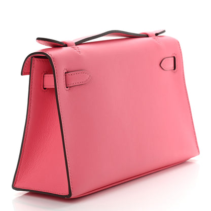 Hermes Swift Kelly Pochette Clutch Rose Azalee 2 of 7