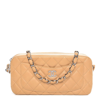 Chanel Lambskin Quilted Timeless Camera Case Beige 1 of 8
