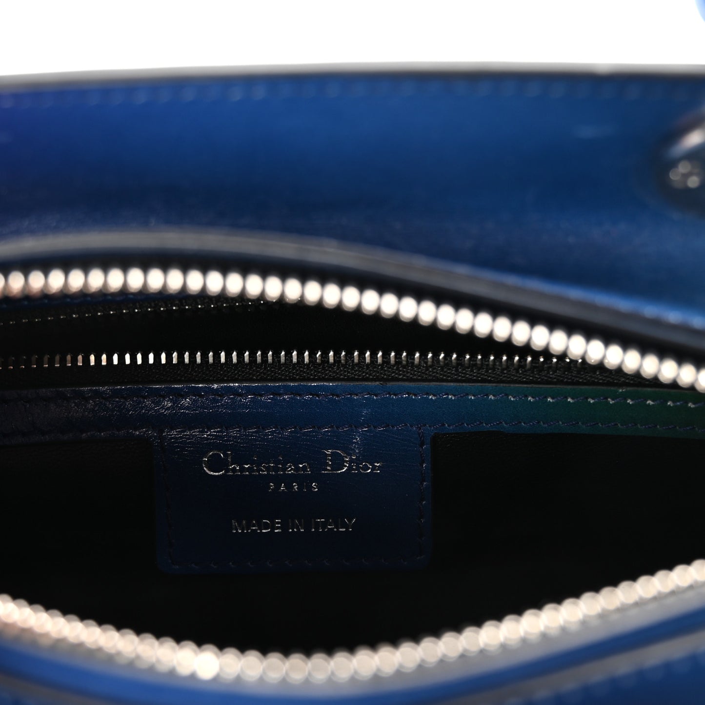 Box Calfskin Gradient Medium Lady Dior Purple Blue Green