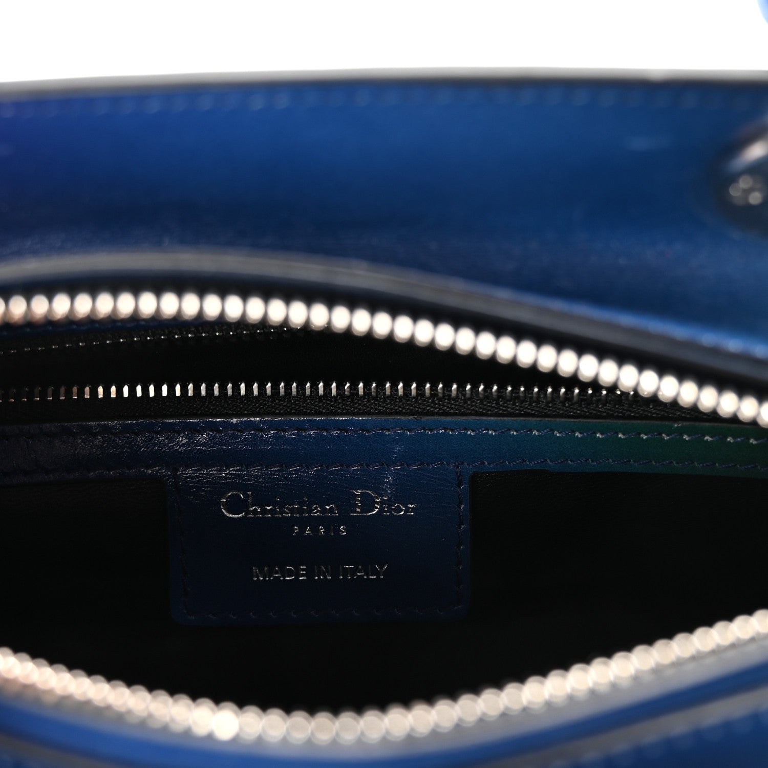 Christian Dior Box Calfskin Gradient Medium Lady Dior Purple Blue Green 6 of 9