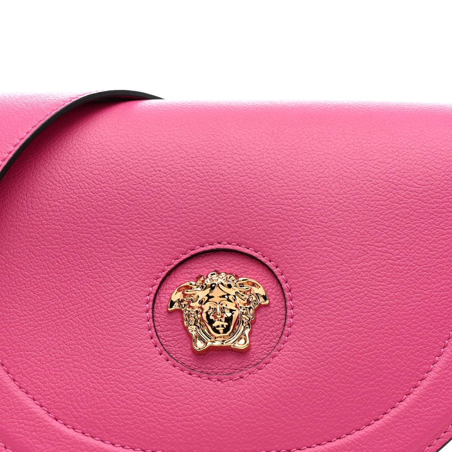 Versace Grained Calfskin La Medusa Small Shoulder Bag Pink 8 of 10