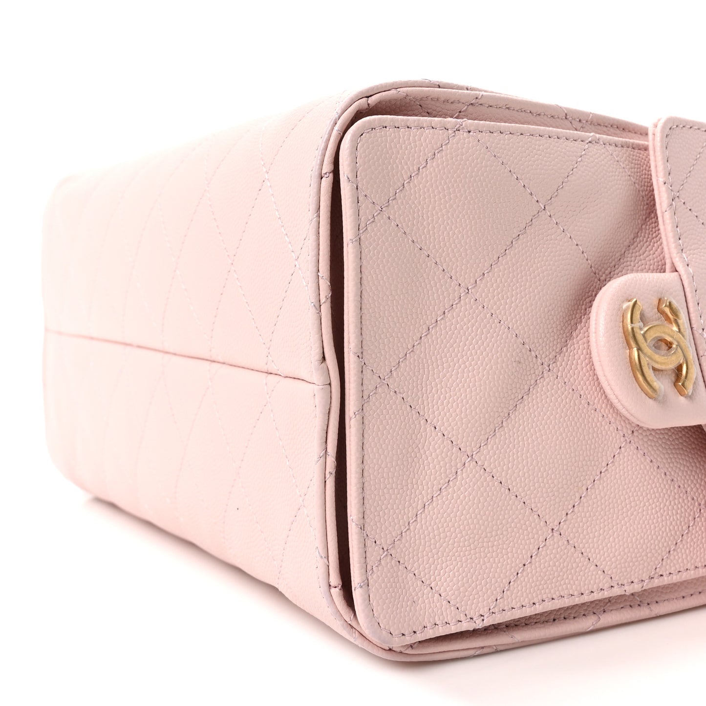 Caviar Quilted Small Chanel 25 Handbag Light Pink