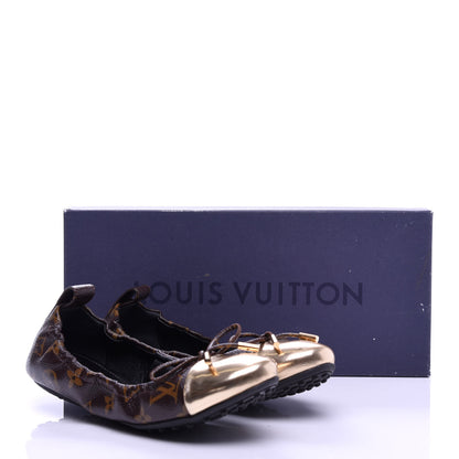 Louis Vuitton Monogram Flirty Ballet Flats 37 Gold 11 of 11