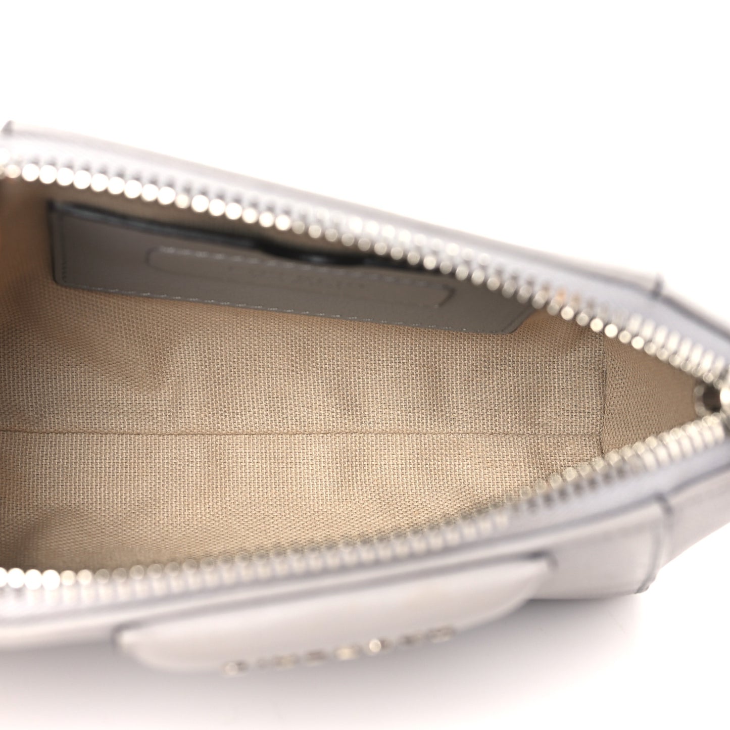 Sugar Goatskin Nano Antigona Pearl Grey