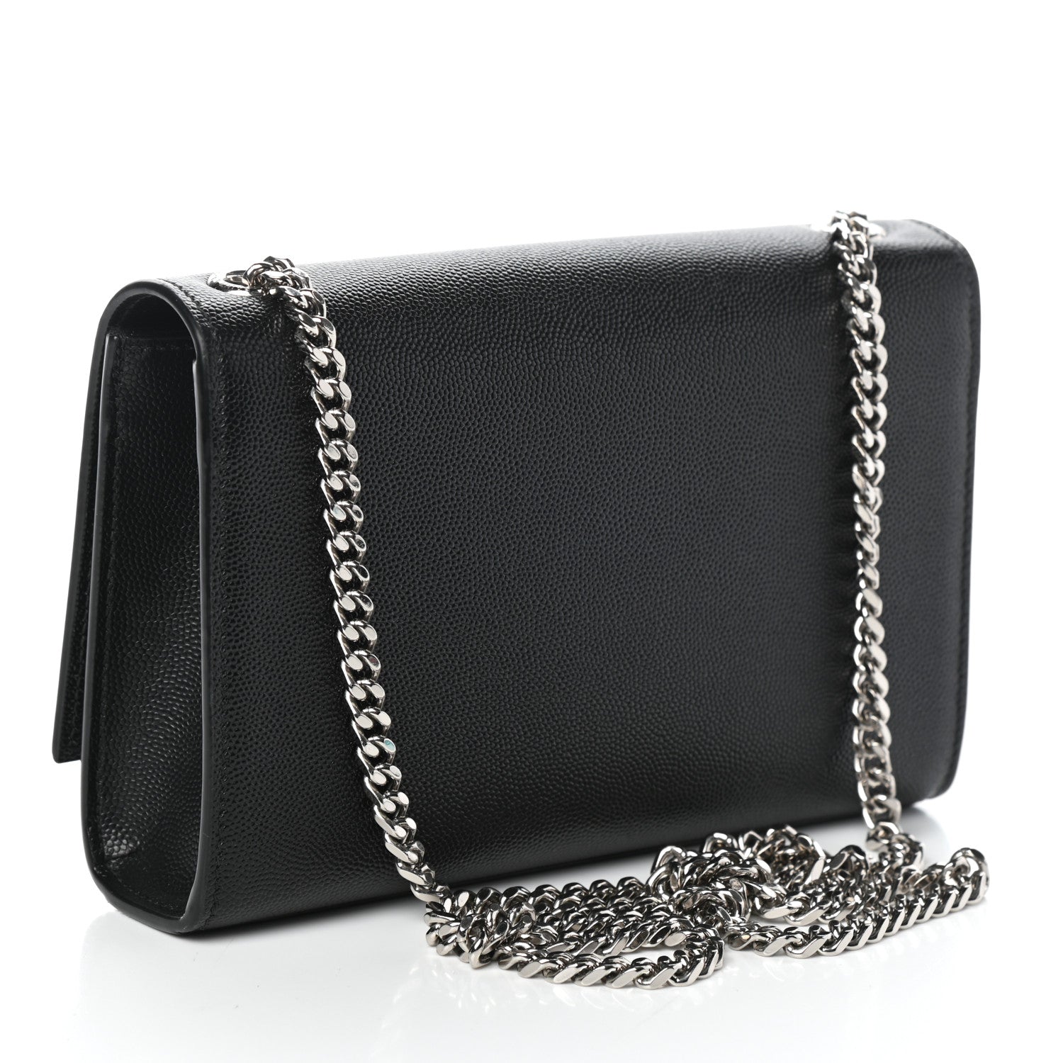 Saint Laurent Grain De Poudre Small Monogram Kate Satchel Black 3 of 9