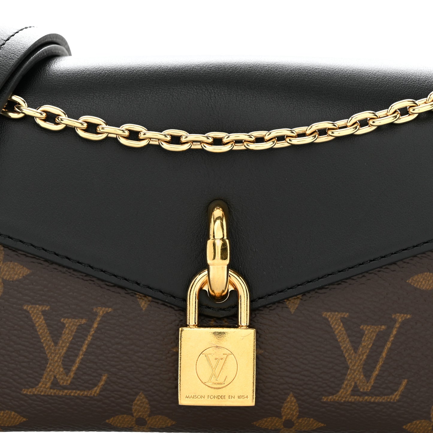 Monogram Padlock On Strap Black