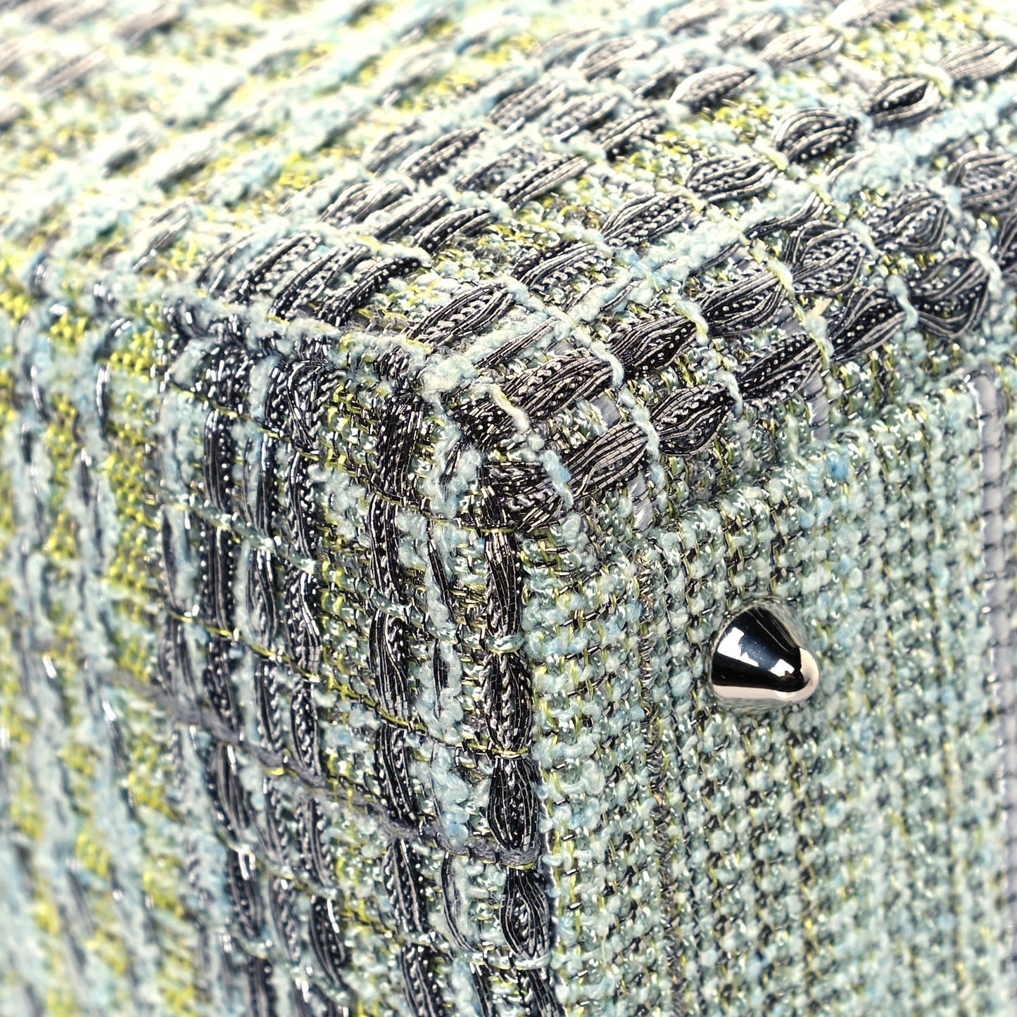 Tweed Medium Lady Dior Green Multicolor