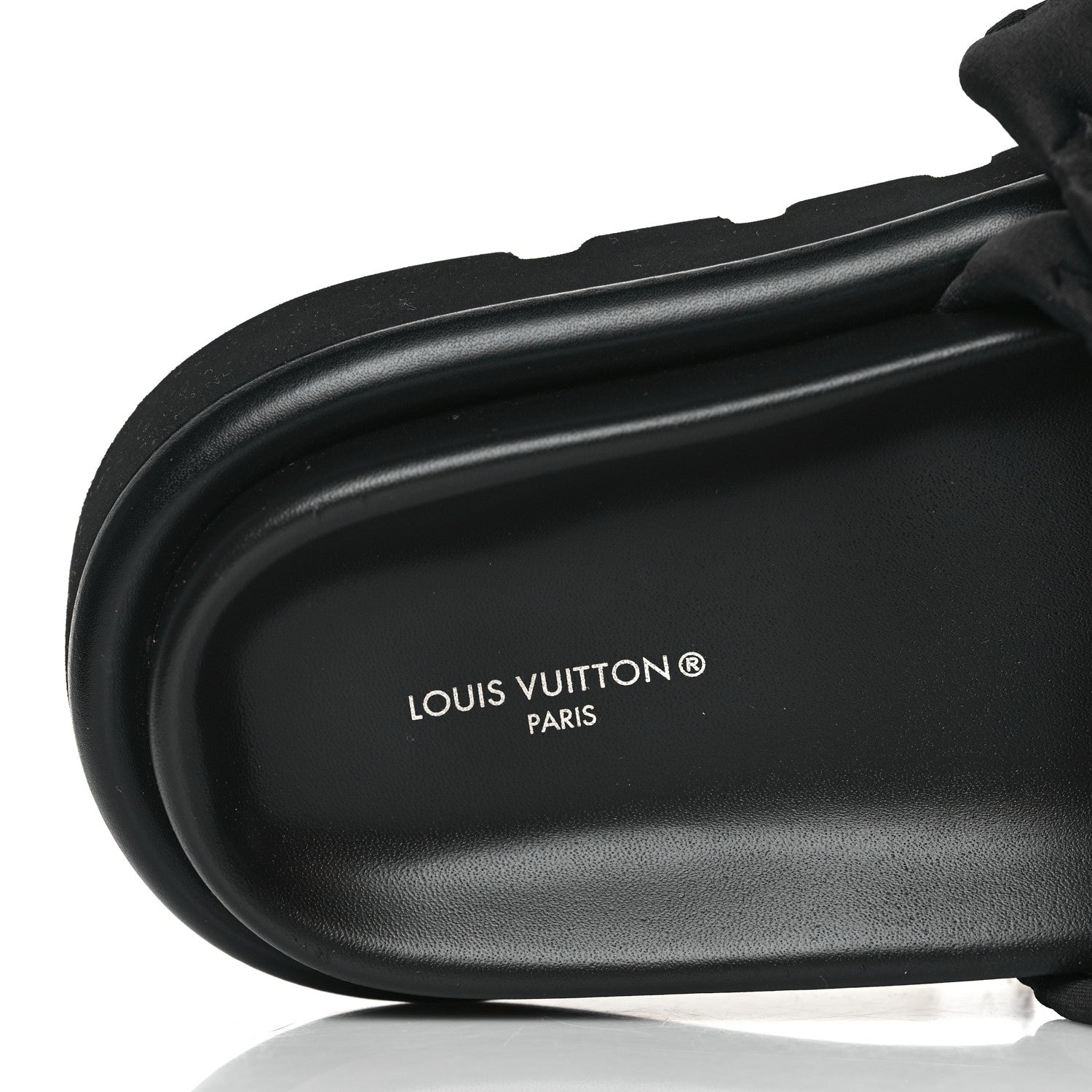 Louis Vuitton Technical Fabric Embossed Monogram Pool Pillow Comfort Mules 37 Black 7 of 9
