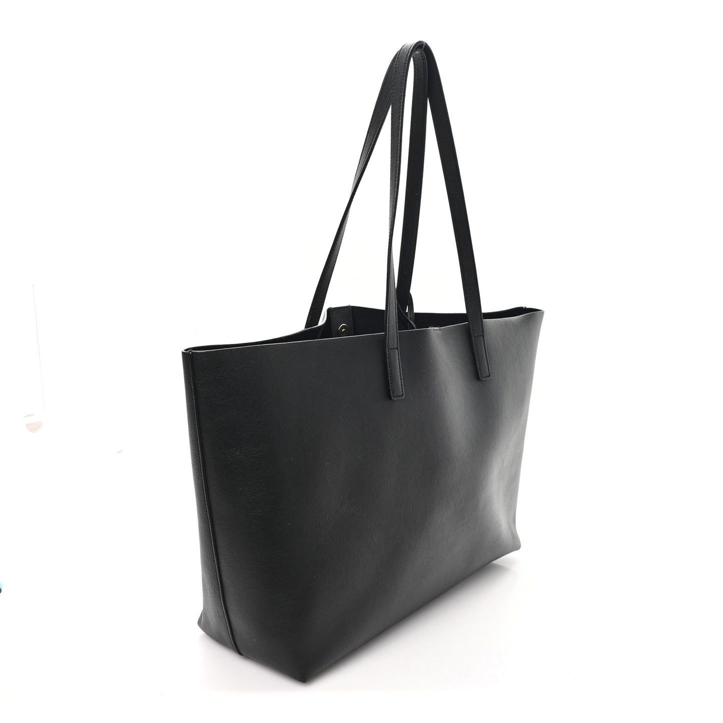 Calfskin Large Shopping Tote Black