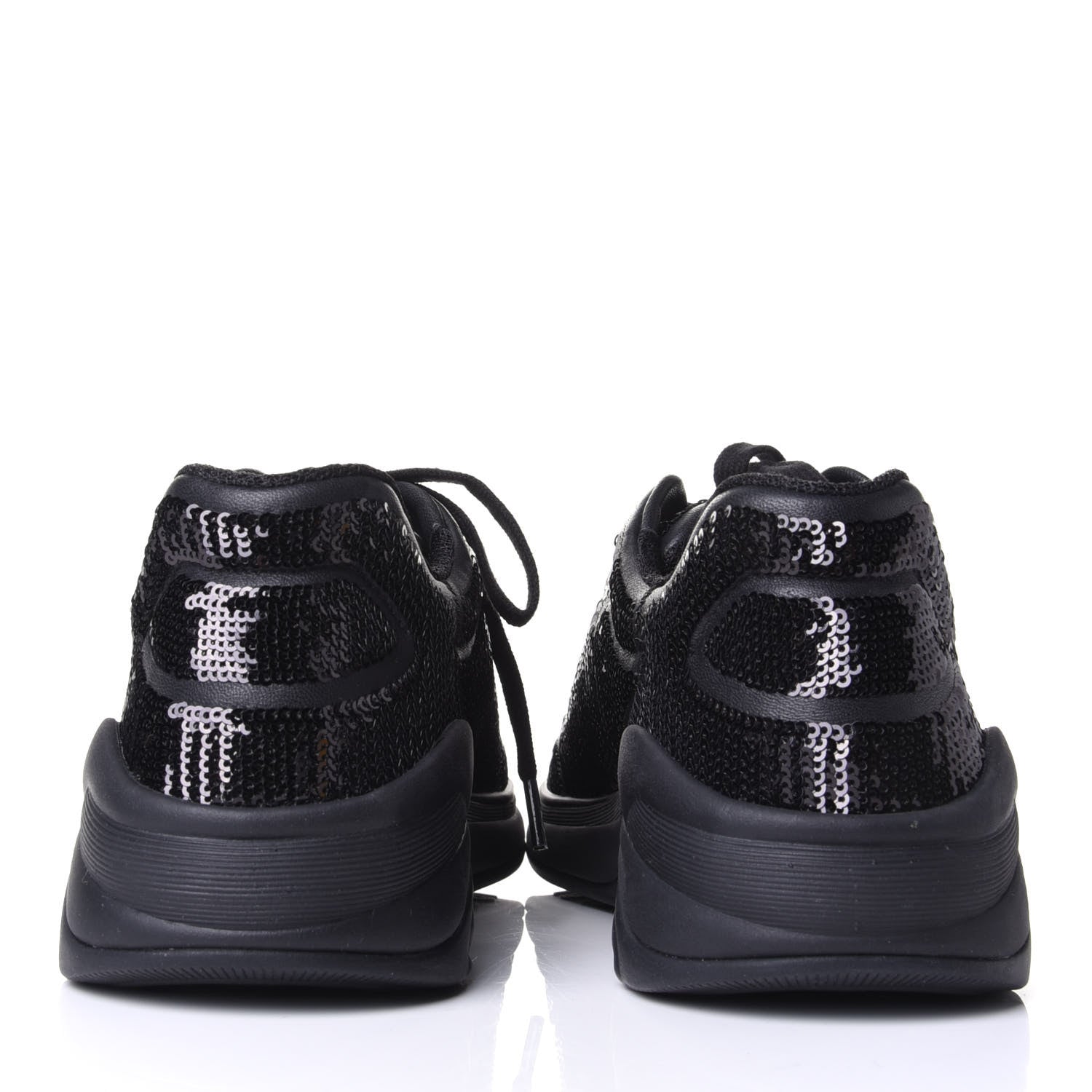 Chanel Sequin CC Sneakers 37 Black 3 of 4