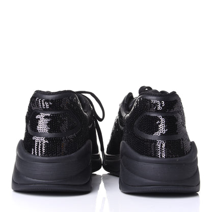 Chanel Sequin CC Sneakers 37 Black 3 of 4
