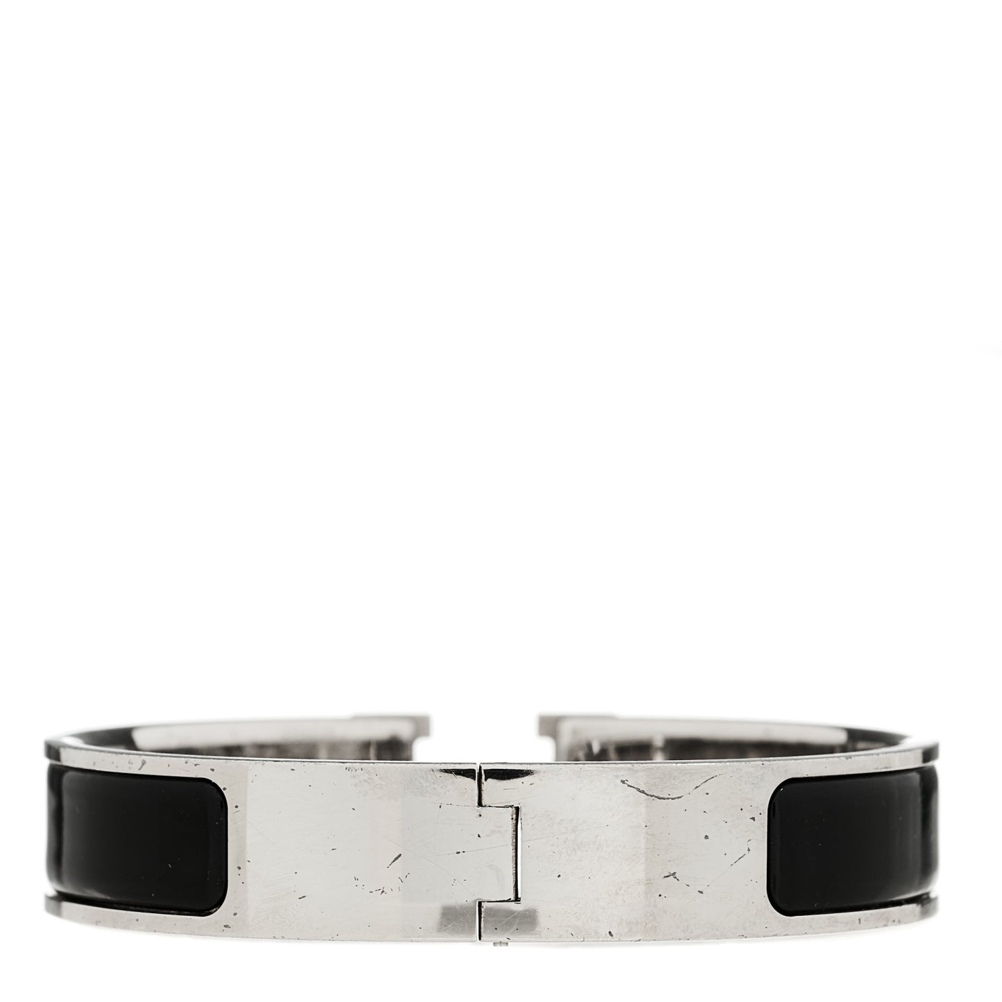 Enamel Narrow Clic Clac H Bracelet PM Black