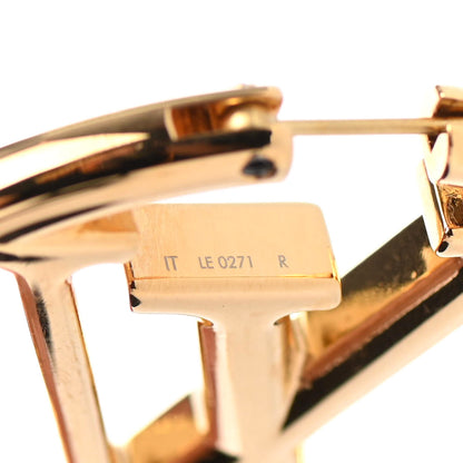 Louis Vuitton Metal Louise Hoop Earrings Gold 4 of 4