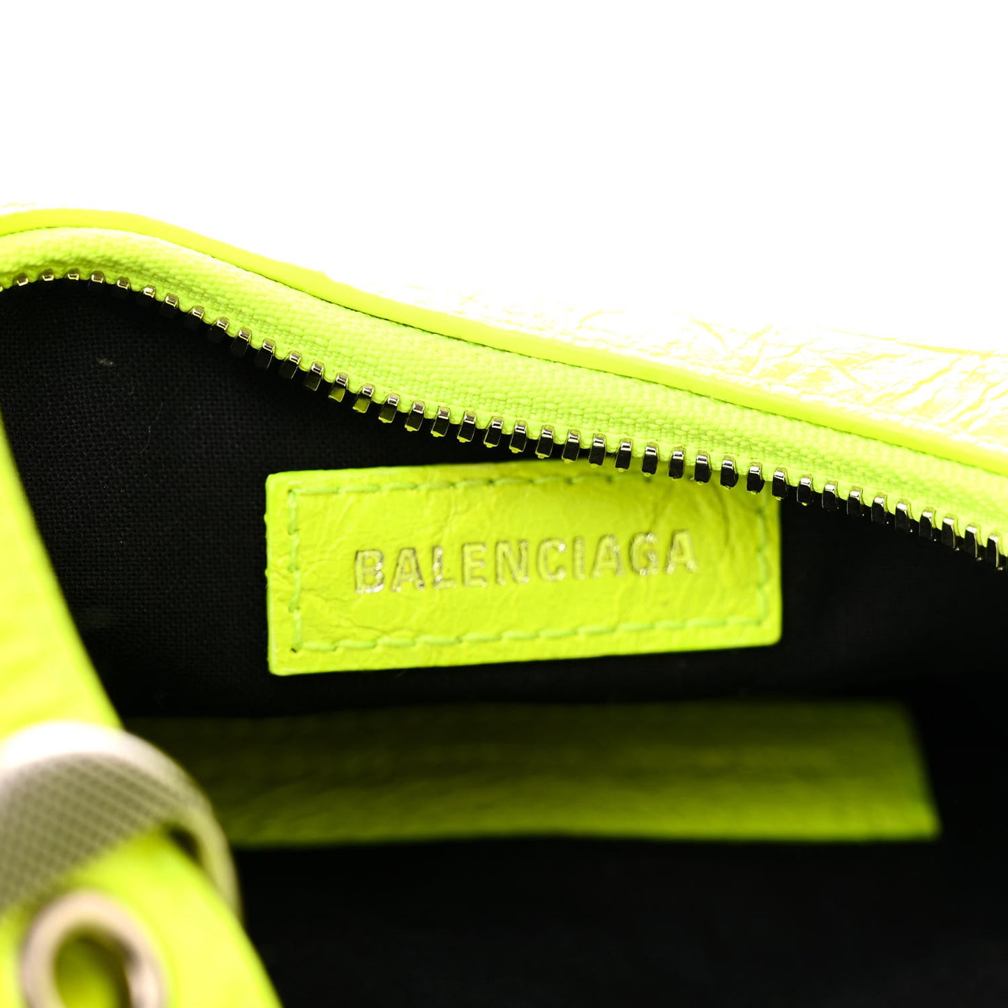 Agneau Arena Le Cagole Shoulder Bag XS Fluo Yellow