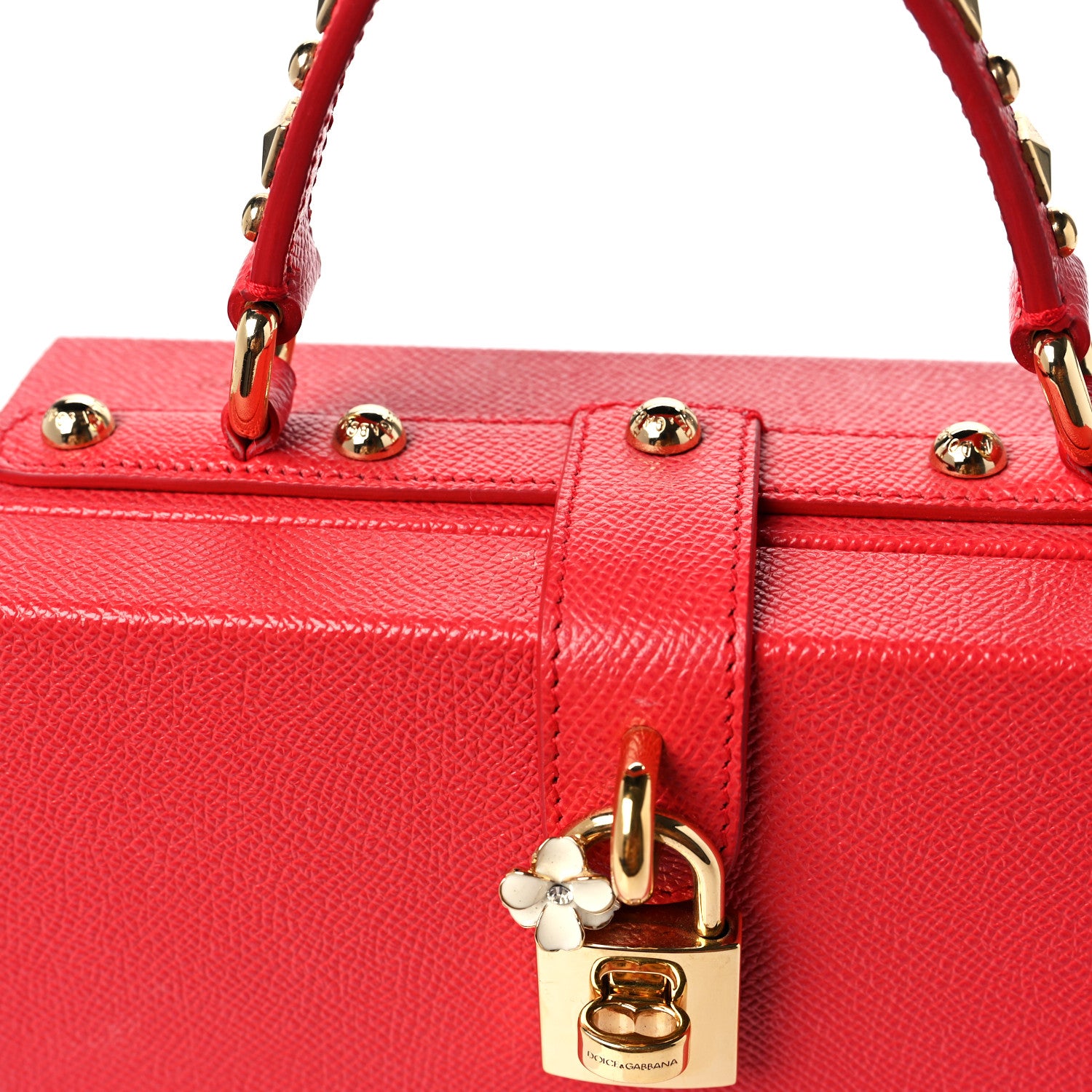 Dolce & Gabbana Calfskin Treasure Box Bag Red 13 of 13