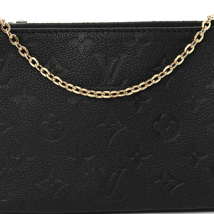 Louis Vuitton Empreinte Double Zip Pochette Black 7 of 9