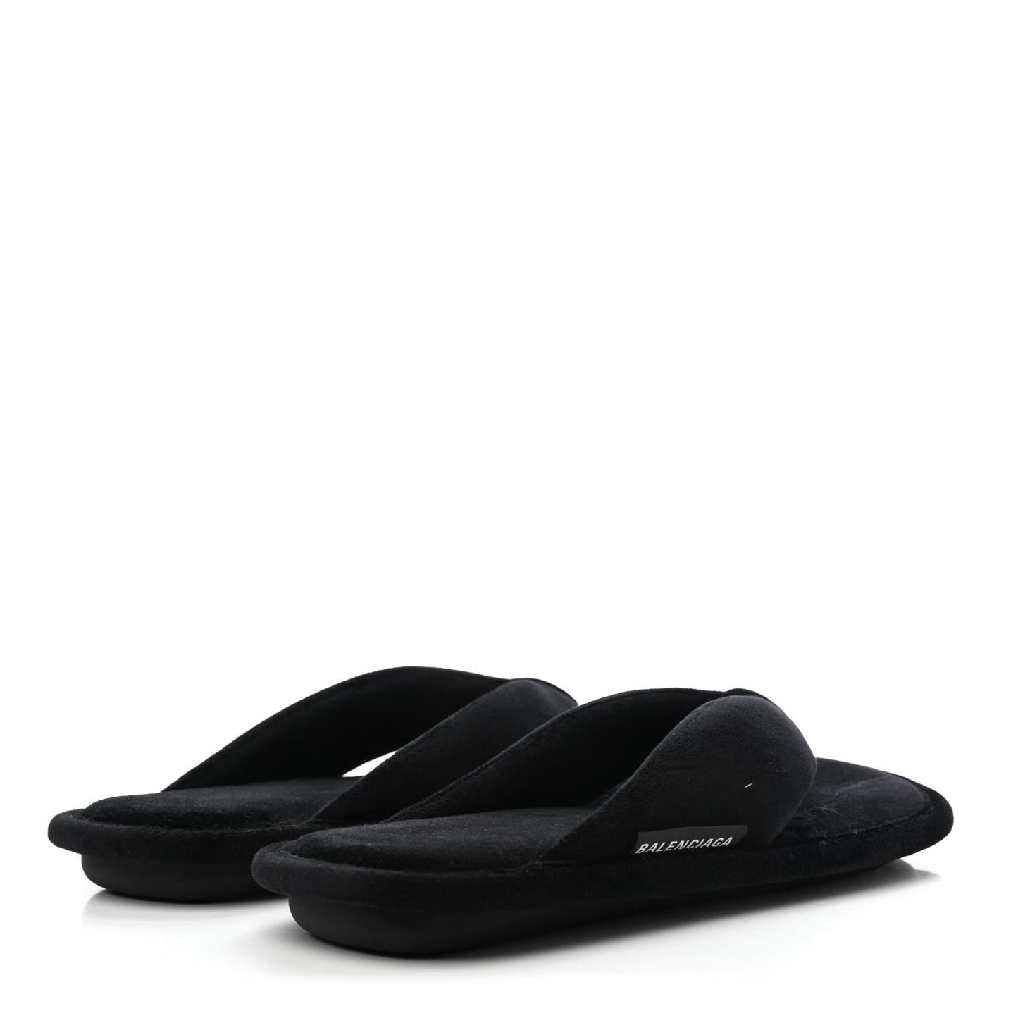 Towel Velvet Soft Thong Sandals 38 Black
