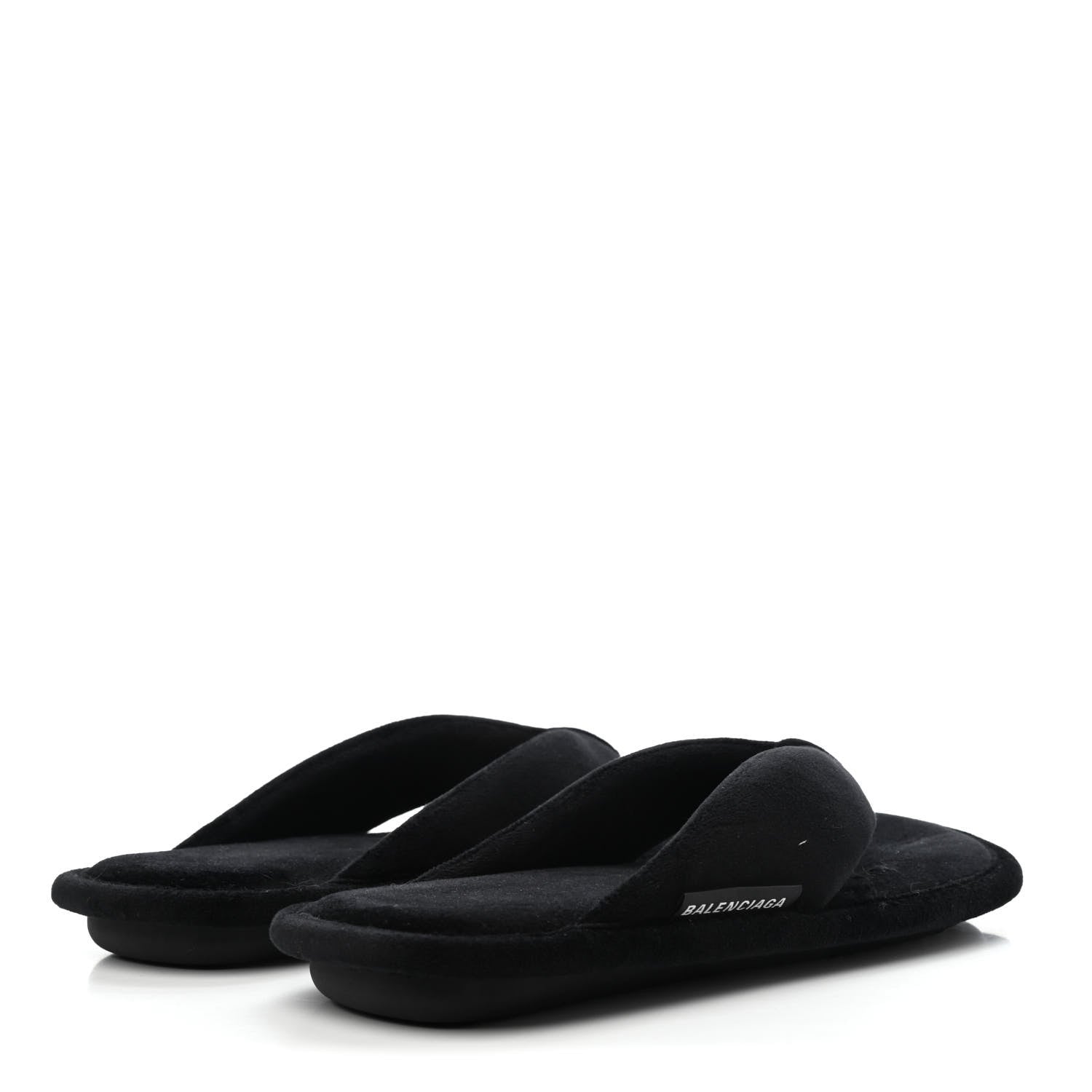 Balenciaga Towel Velvet Soft Thong Sandals 38 Black 4 of 4