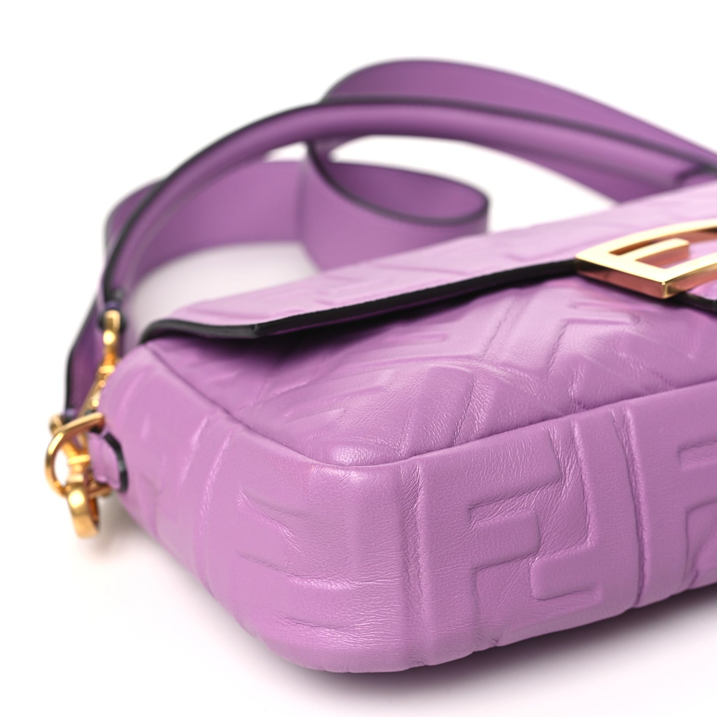 Nappa FF 1974 Embossed Baguette Agapanto