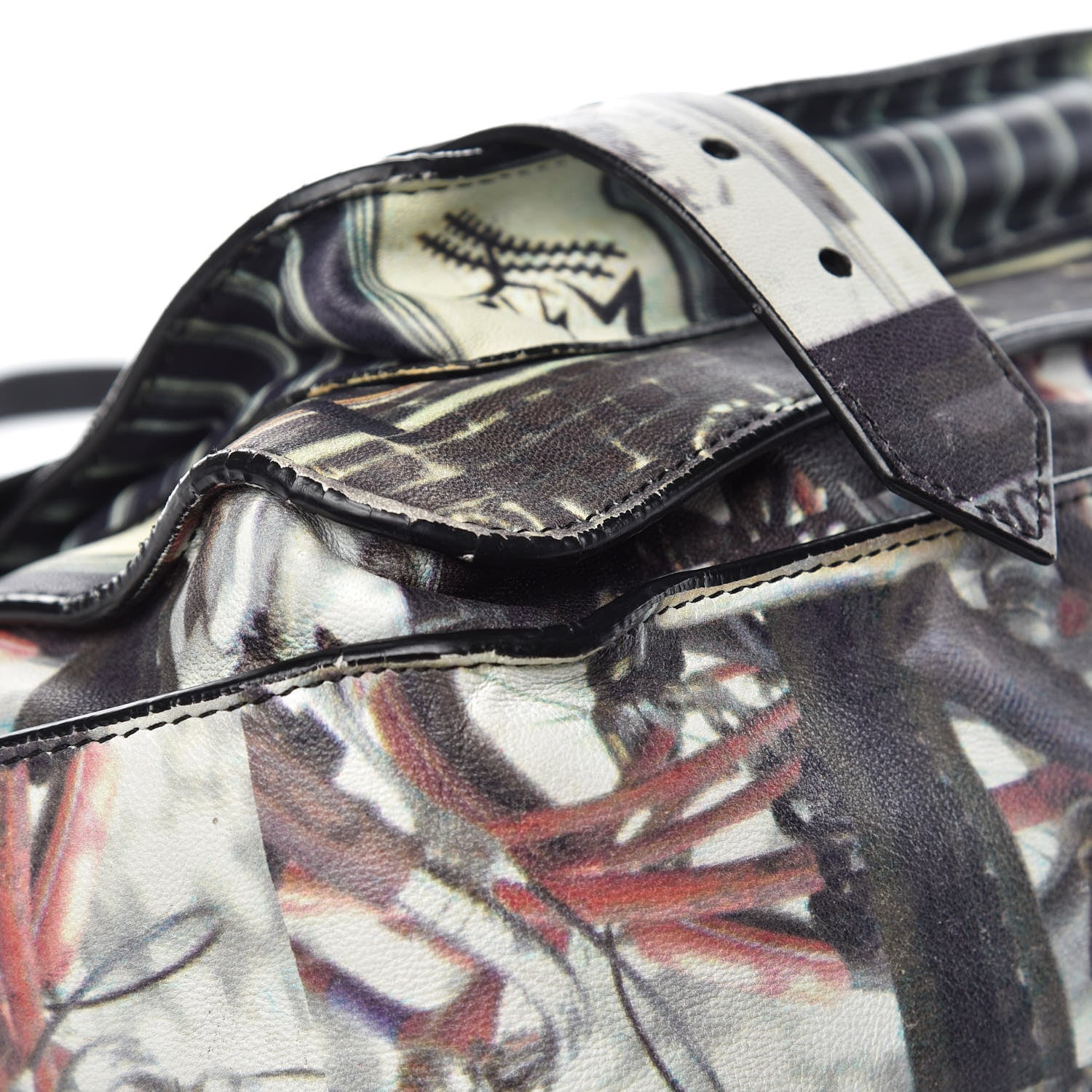 Proenza Schouler Calfskin PS1 Gotham Print Medium Satchel Fence Bike Ice 11 of 19
