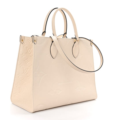 Louis Vuitton Empreinte Monogram Giant Onthego MM Creme 5 of 16