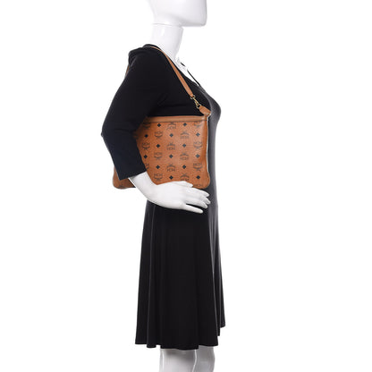 MCM Visetos Liz Shopper Tote Pouch Cognac 2 of 12