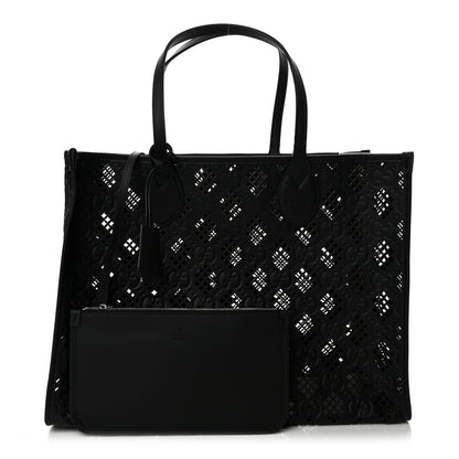 Gucci Calfskin GG Monogram Diamond Cut Medium Ophidia Tote Bag Black 3 of 11