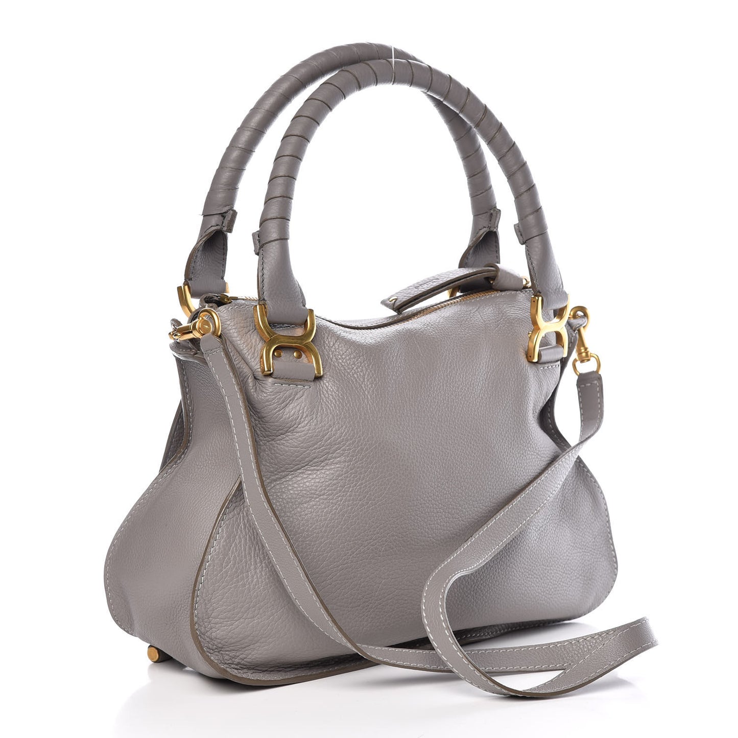 Calfskin Medium Marcie Satchel Cashmere Grey