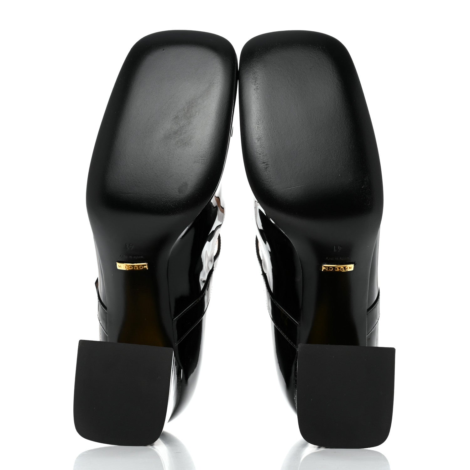 Gucci Patent Womens Horsebit Mid-Heel Mary Jane Pumps 41 Black 5 of 8