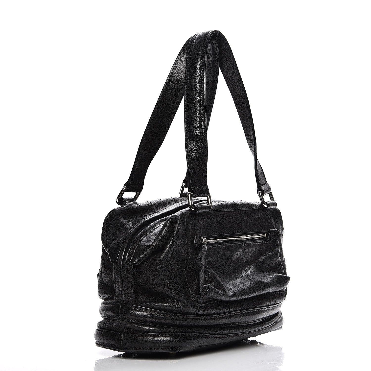 Chanel Distressed Caviar Outdoor Bowler Black 3 of 10