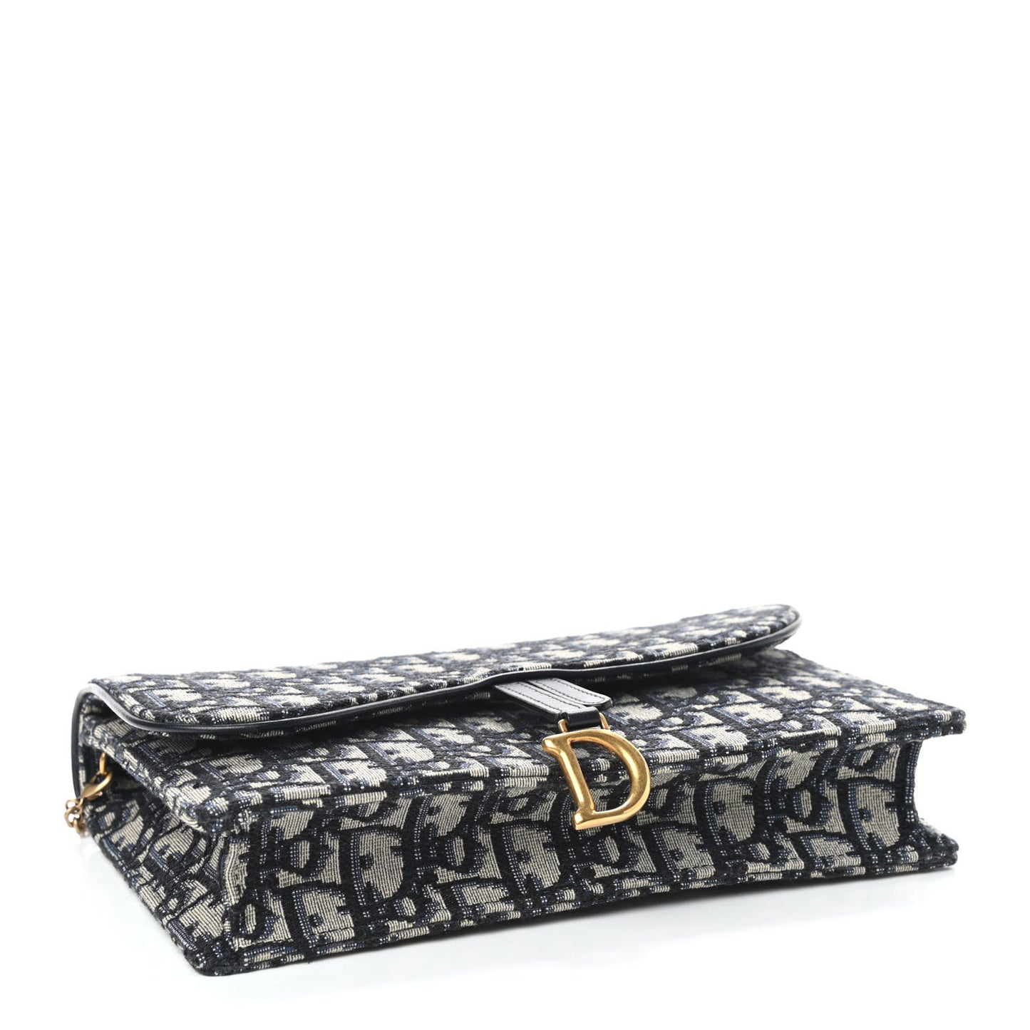 Oblique Saddle Chain Pouch Blue