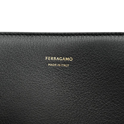 Salvatore Ferragamo Calfskin Small Hug Bag Black 8 of 10