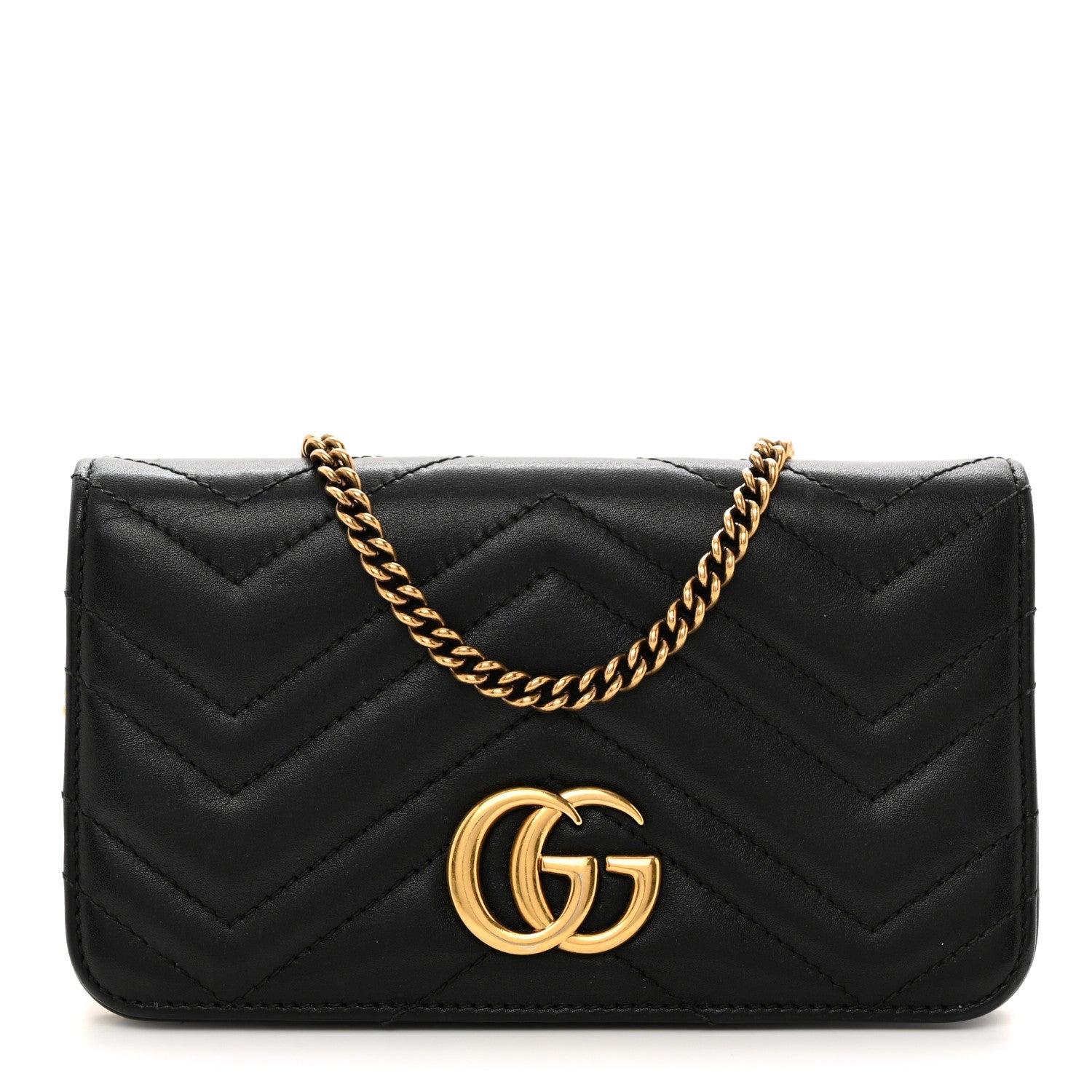 Gucci Calfskin Matelasse GG Marmont Mini Bag Black 1 of 13