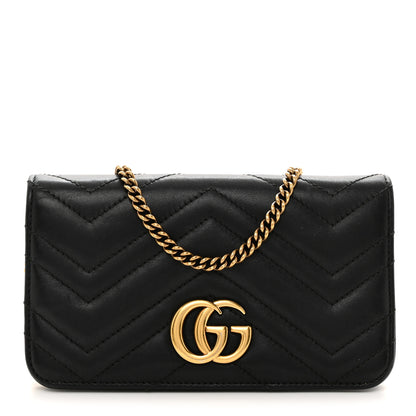 Gucci Calfskin Matelasse GG Marmont Mini Bag Black 1 of 13